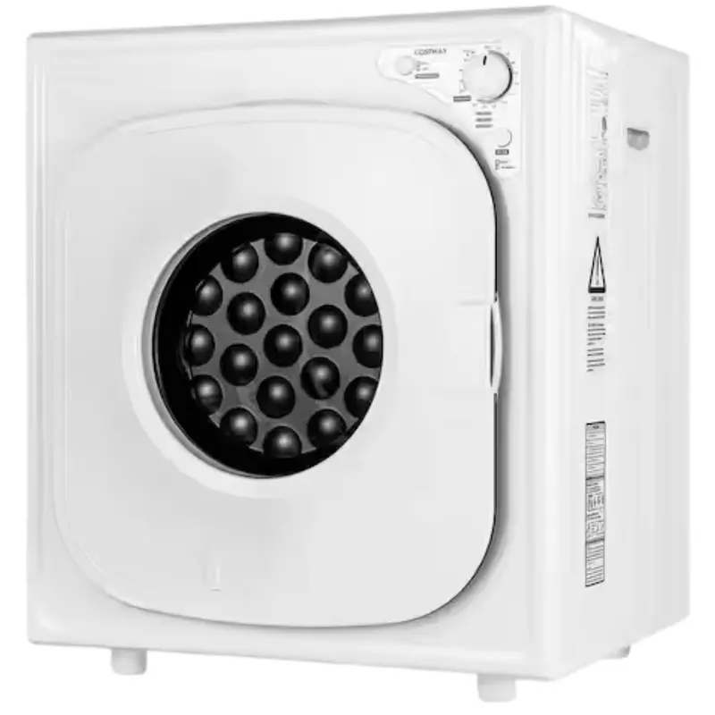 0.21 Cu.Ft. 1500 W White Tumble Compact Laundry Electric Dryer 1