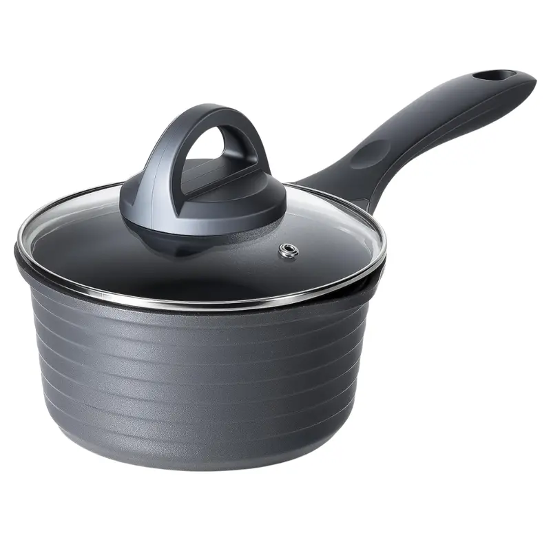 1.5-Qt Ceramic Titanium Coating Non-Stick Sauce Pan With Lid 1