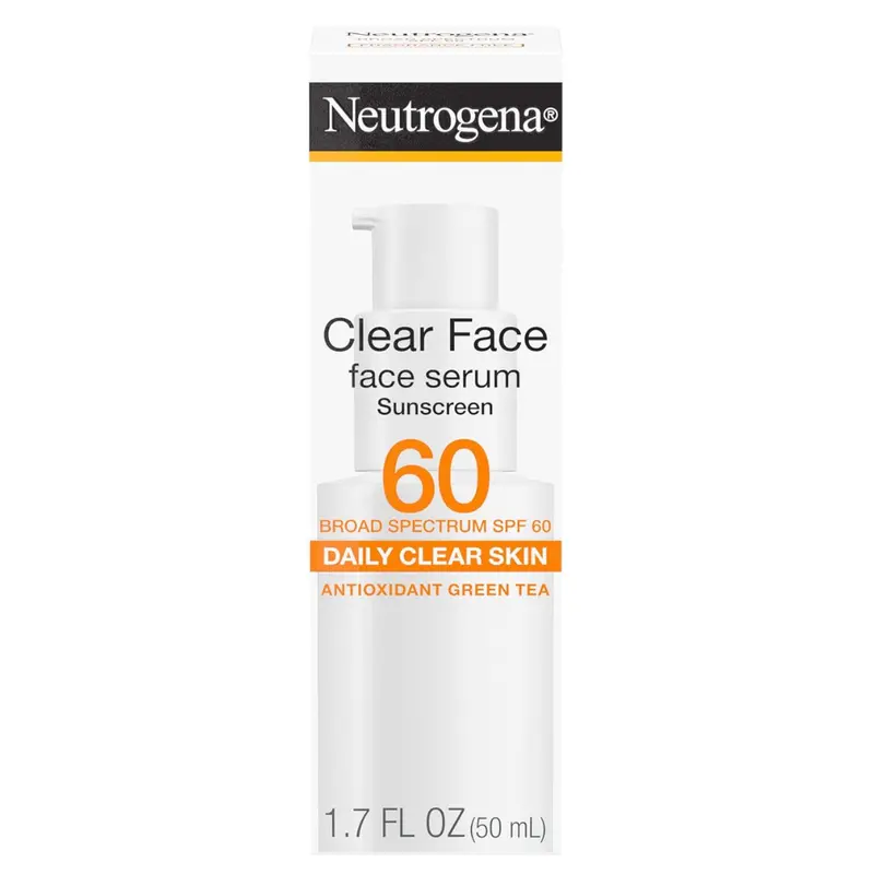 1.7-Oz Neutrogena Spf 60 Clear Face Serum Sunscreen W/ Green Tea 1