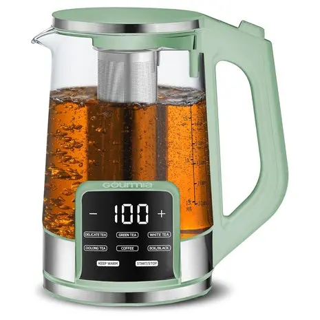 1.7L Gourmia Electric Glass Kettle With Digital Touch Display 1