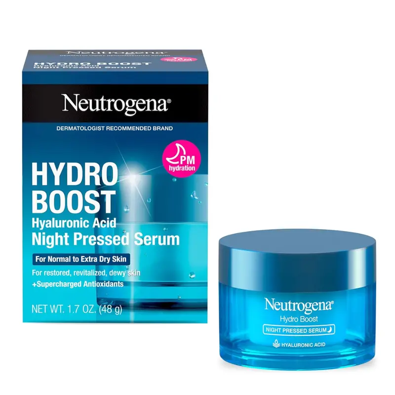 1.7Oz Neutrogena Hydro Boost Night Pressed Serum Hydrating Face Moisturizer 1
