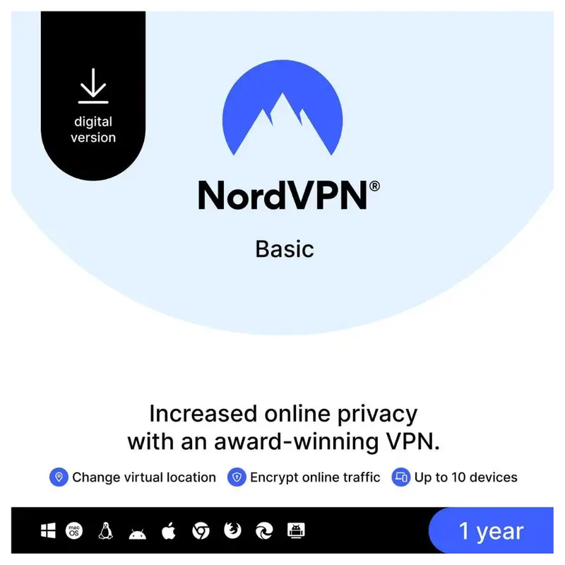 1-Year Nordvpn Basic, Premium Vpn Service 1