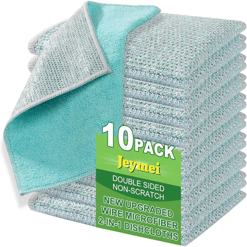 10-Count Jeymei Multipurpose Non Scratch Wire Dishcloth (2 Colors) 1