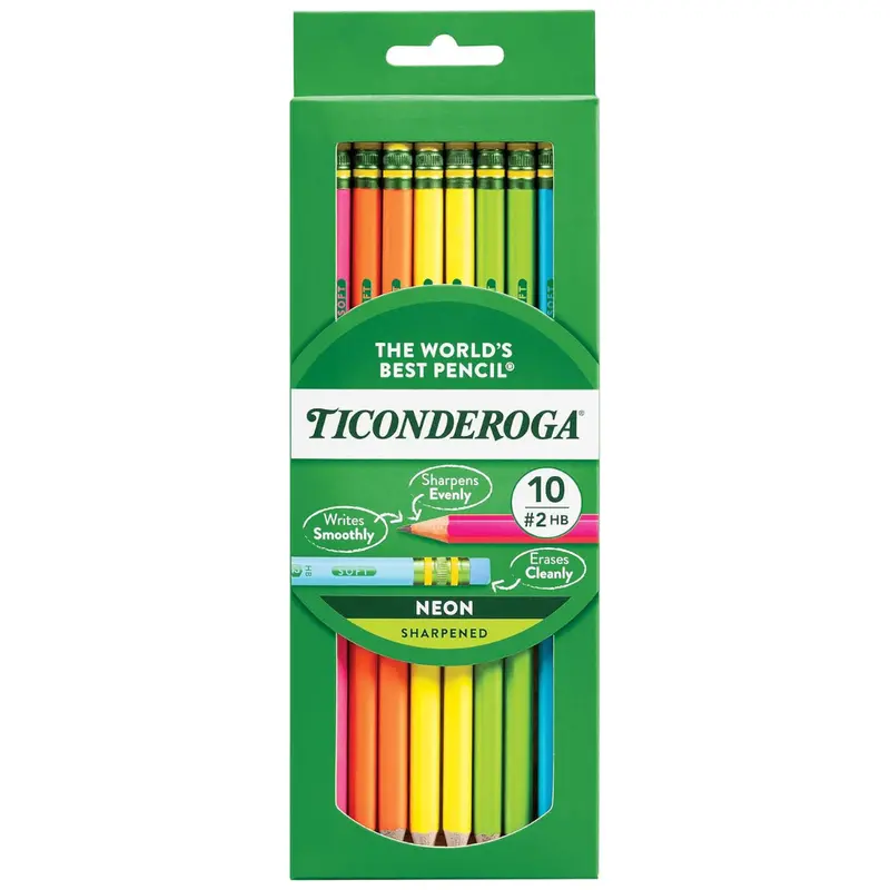 10-Count Ticonderoga #2 Hb Pre-Sharpened Wood-Cased Pencils 1