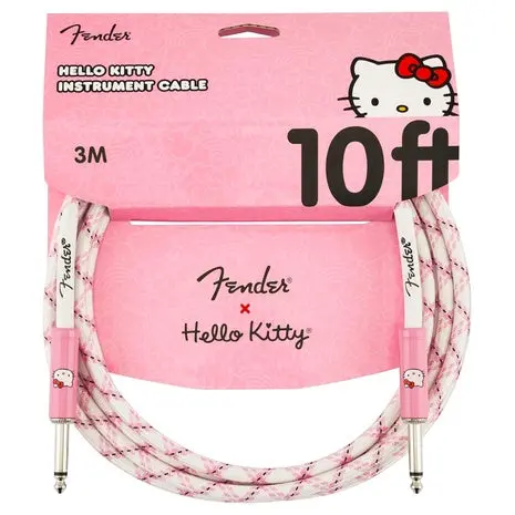 10’ Fender X Hello Kitty Woven Instrument Cable 1