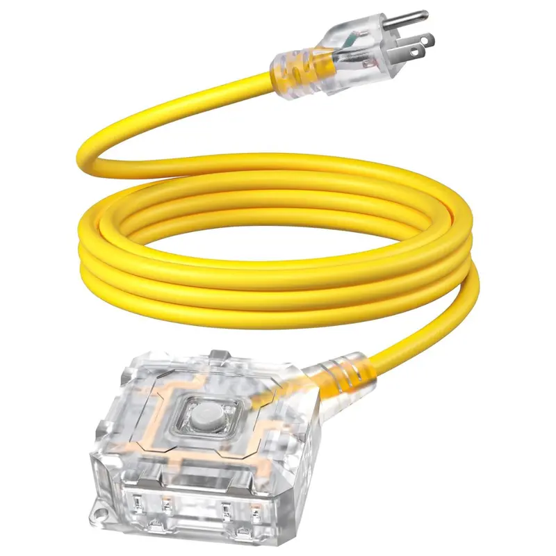 10-Ft 6-Outlet Heavy Duty Outdoor Extension Cord 1