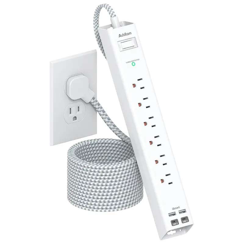 10 Ft Long Power Strip Surge Protector 1