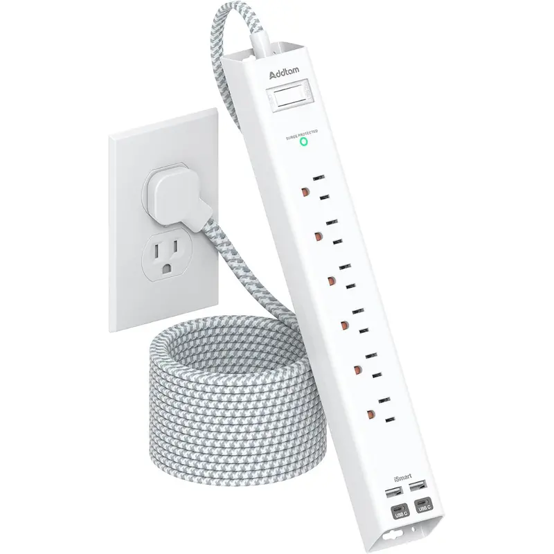10 Ft Long Power Strip Surge Protector 1