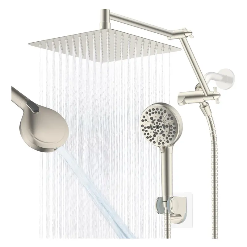 10" High Pressure Rainfall Shower Head With Handheld 1
