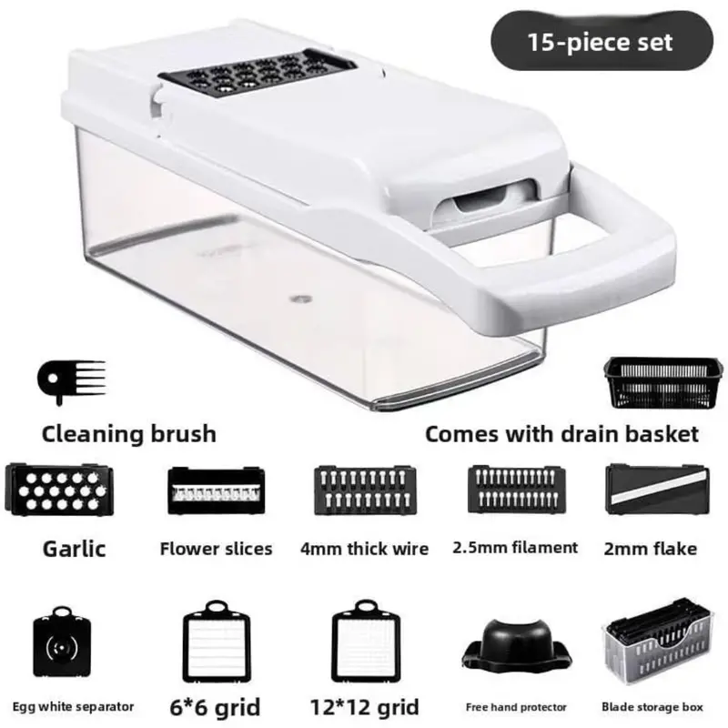 10-In-1 Food Chopper With Container & 7-Blades (2 Colors) 1