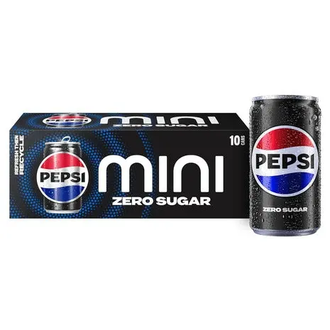 10 Mini Cans Pepsi Zero Sugar 1