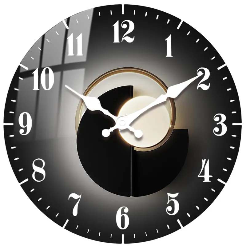 10" Non Ticking Battery Operated Wooden Analog Wall Clock 1