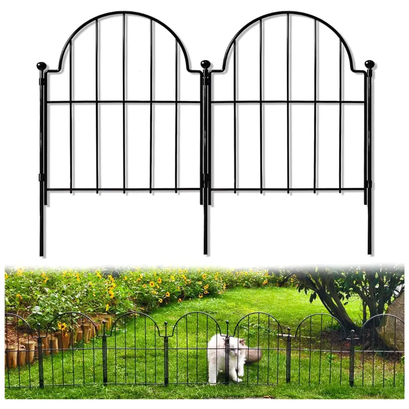 10-Pack 22" X 130" Arched Rustproof Metal Garden Fence 1