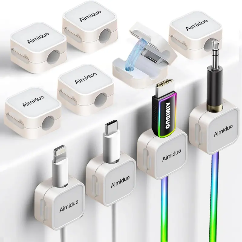 10-Pack Aimiduo Magnetic Cable Clips Cord Organizer Holder 1