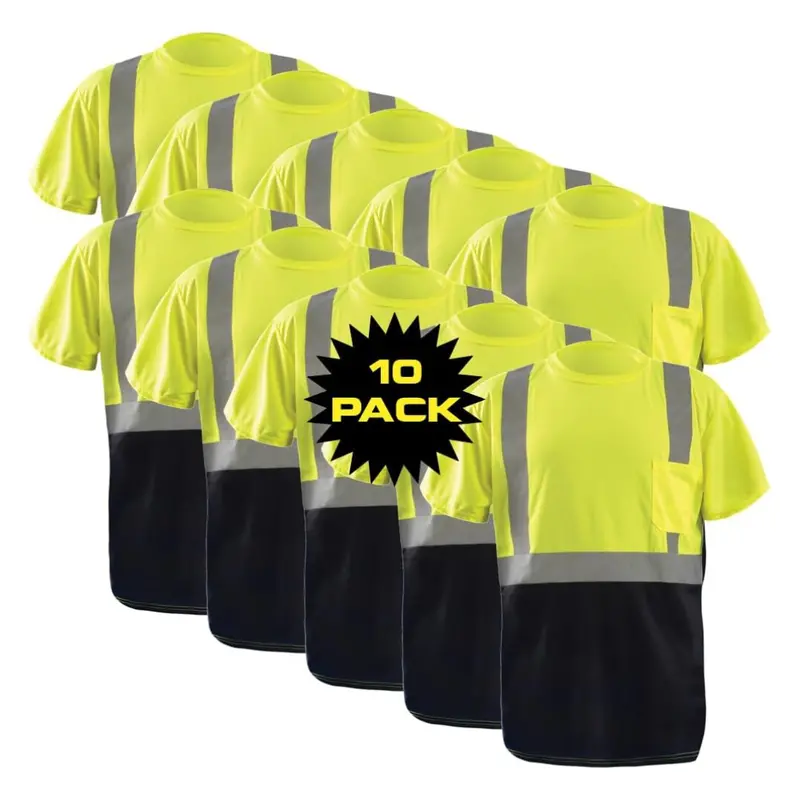10-Pack High Visibility Short Sleeve Bottom T-Shirt 1