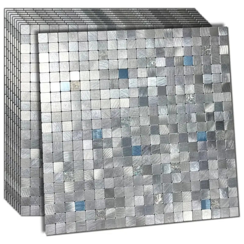10-Pack Self-Adhesive Metal Backsplash Peel And Stick Tile 1