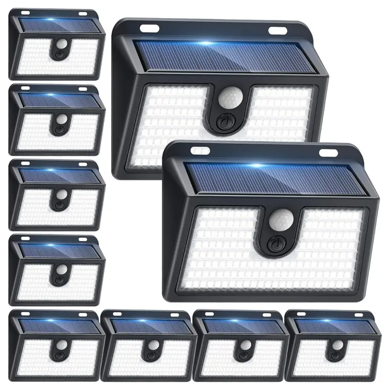 10-Pack Solar Motion Sensor Outdoor Lights 1