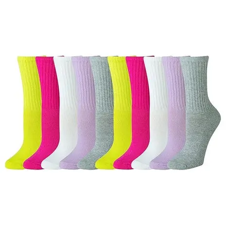 10 Pairs Amazon Essentials Women's Cotton Crew Socks 1