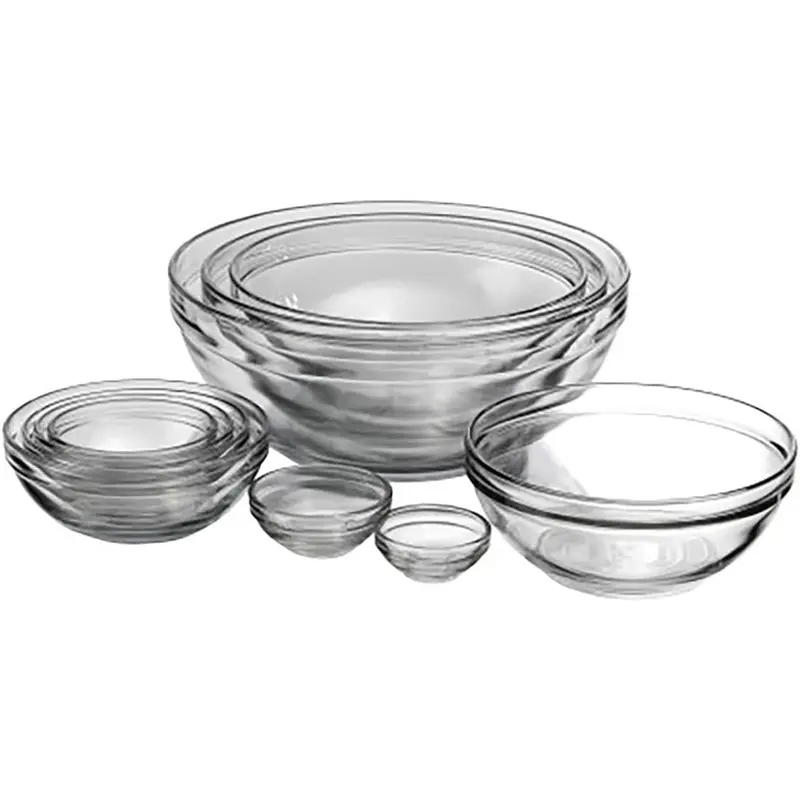 10-Piece Anchor Hocking Clear Glass Mixing Bowl Set 1
