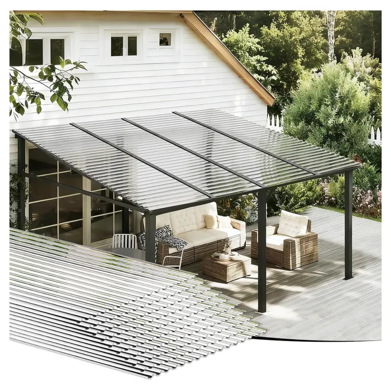 10-Piece Evereco Clear Polycarbonate Roofing Panels 1