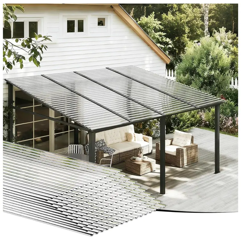 10-Piece Evereco Clear Polycarbonate Roofing Panels 1