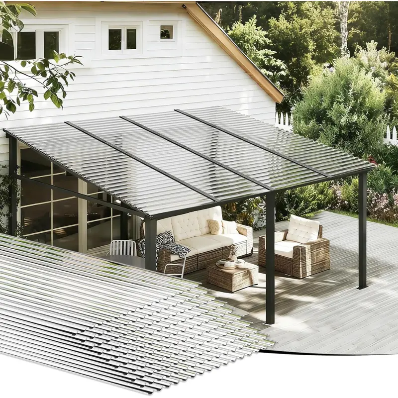 10-Piece Evereco Clear Polycarbonate Roofing Panels 1