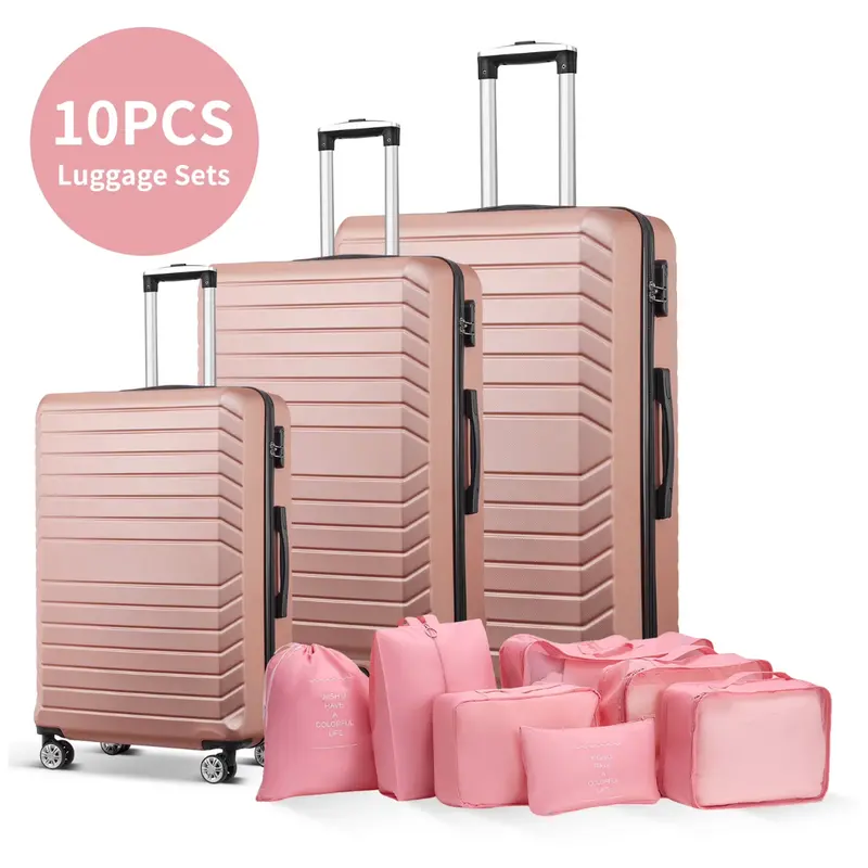 10-Piece Luggage Sets With Packing Cubes (Various Colors) 1
