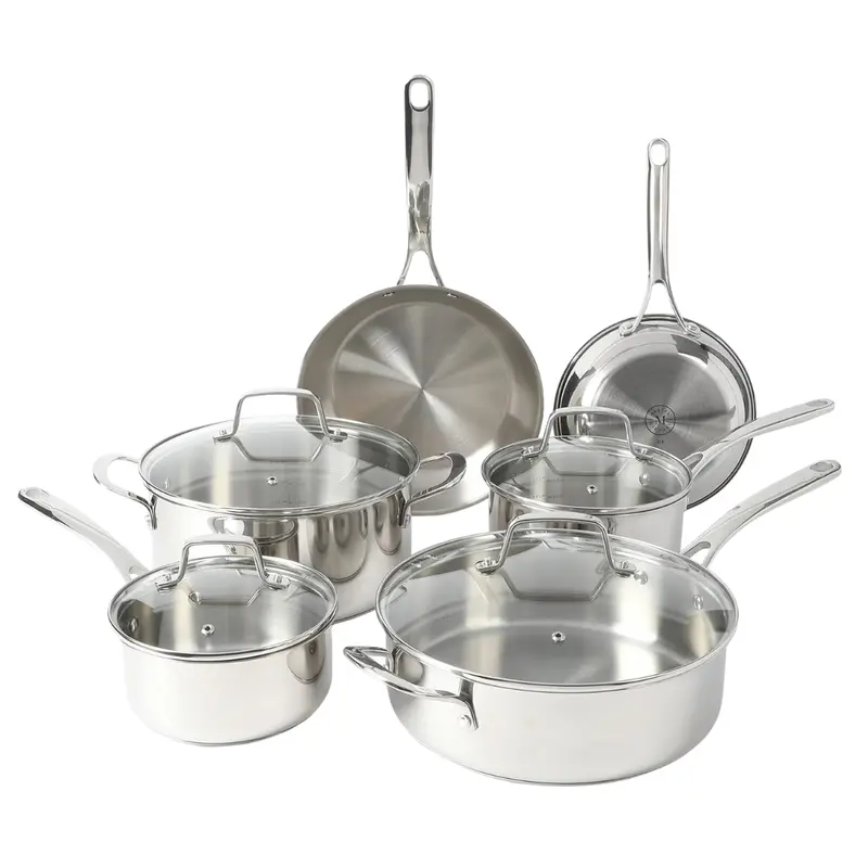 10-Piece Martha Stewart Castelle Stainless Steel Cookware Set 1