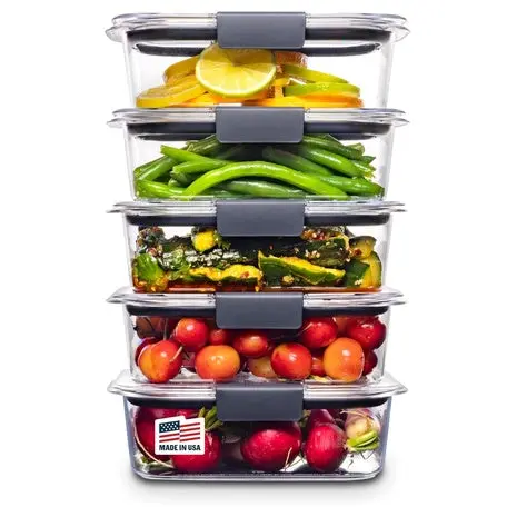 10-Piece Rubbermaid Brilliance 3.2-Cup Food Storage Containers 1