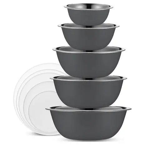 10-Piece Stainless Steel Mixing Bowl Set 1
