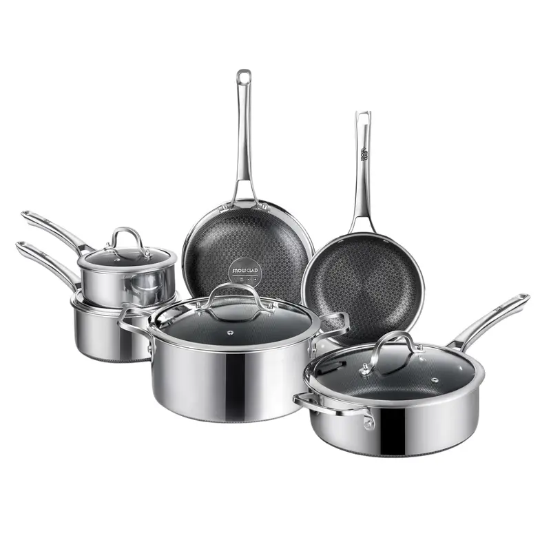 10-Piece Stainless Steel Nonstick Frying Pan Set 1