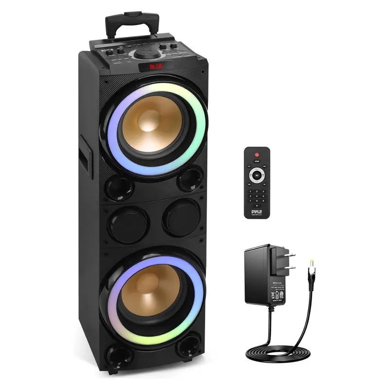 10" Portable Bluetooth Karaoke Speaker With Led Lights 1