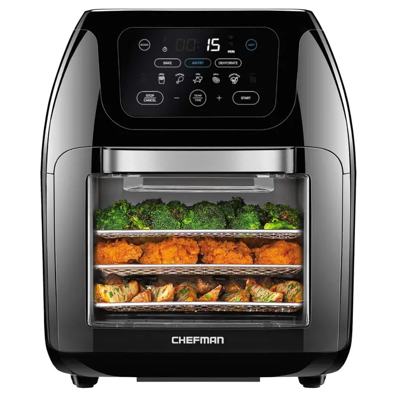 10-Qt Chefman Digital Air Fryer Oven With Rotisserie & Dehydrator 1