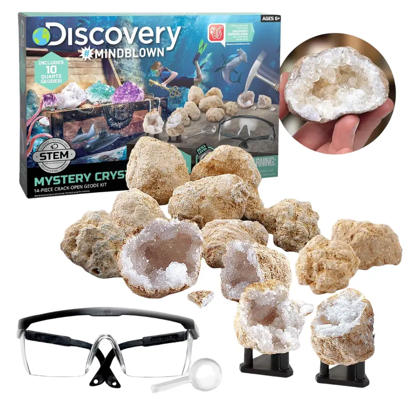 10 Quartz Discovery Mystery Geode Crystal Science Kit 1