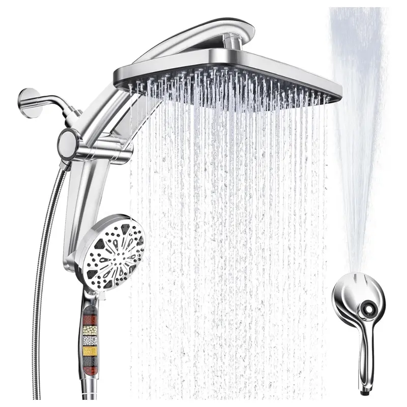 10-Setting High-Pressure Handheld Rain Shower Head 1