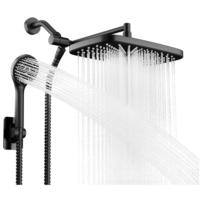 10" Wide Rain Shower Head W/ 5 Modes Handheld Shower Head 1