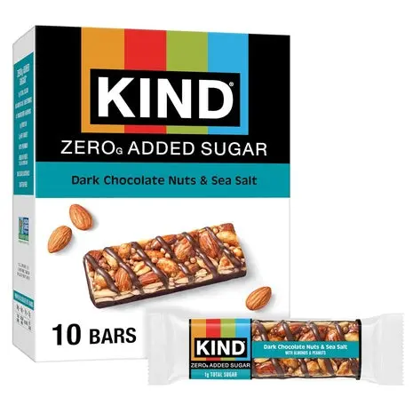 10 Zero Sugar Dark Chocolate Nuts And Sea Salt Bars 1