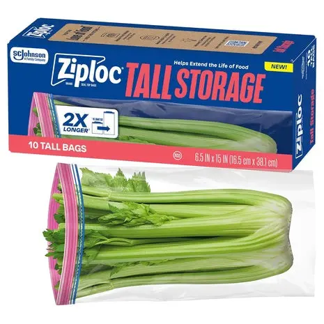 10 Ziploc Tall Food Storage Bags 1
