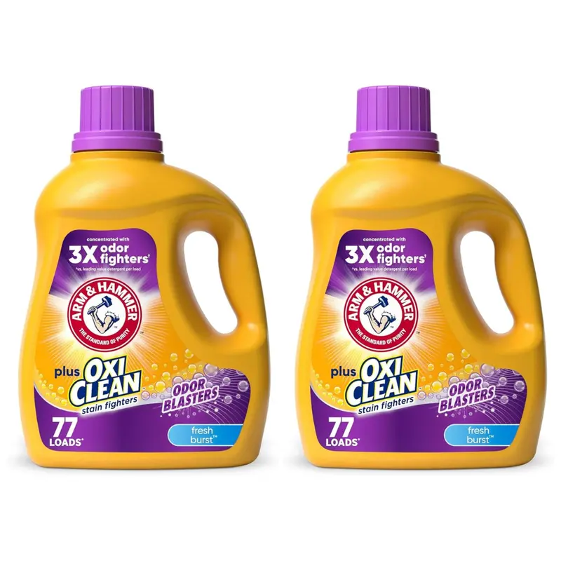 100.5 Fl Oz 2-Pack Arm & Hammer Oxiclean Odor Blasters Laundry Detergent 1