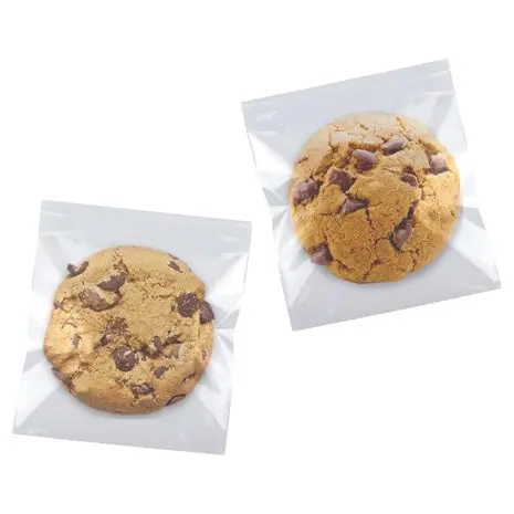 100 Clear Self-Adhesive Cellophane Cookie Bags (5X6) 1