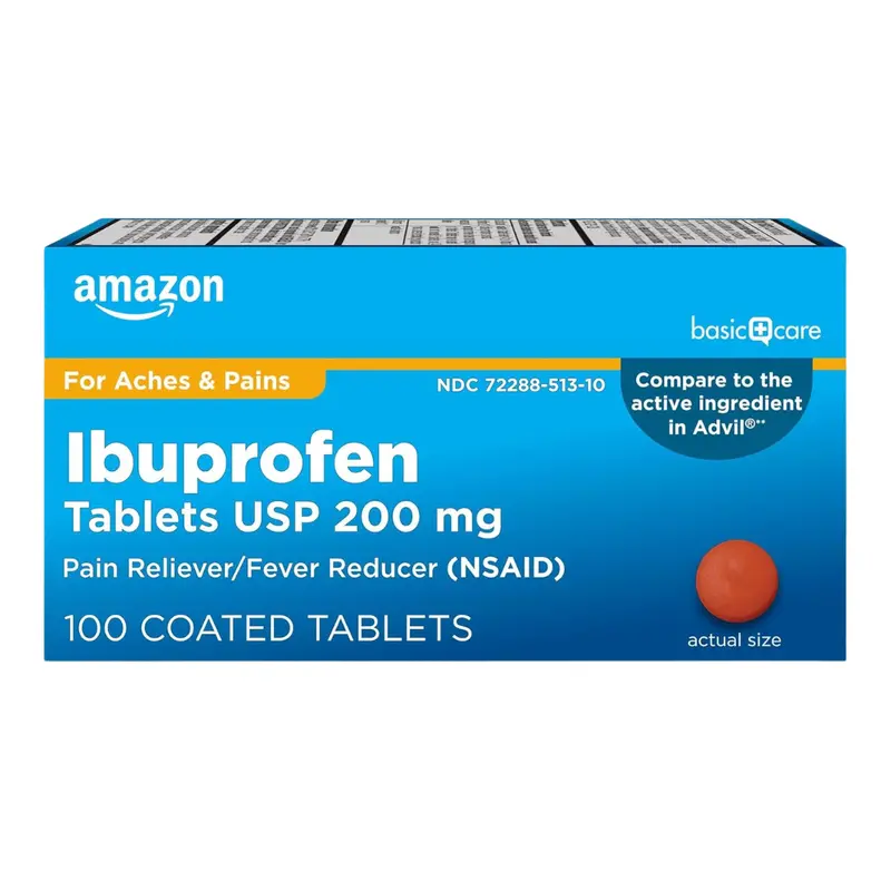100-Count Amazon Basic Care Ibuprofen Tablets (200 Mg) 1