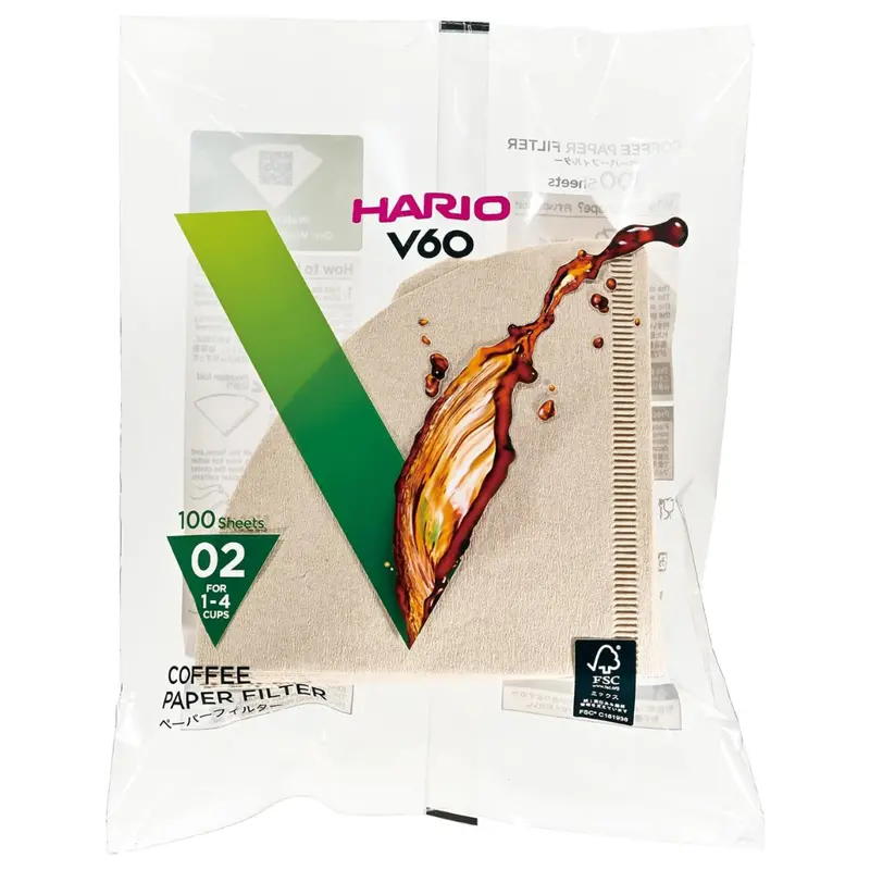 100-Count Hario V60 Paper Coffee Filter (Size: 02, Natural) 1