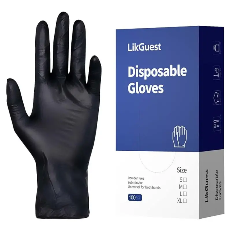 100-Count Latex-Free & Powder-Free Disposable Nitrile Gloves 1