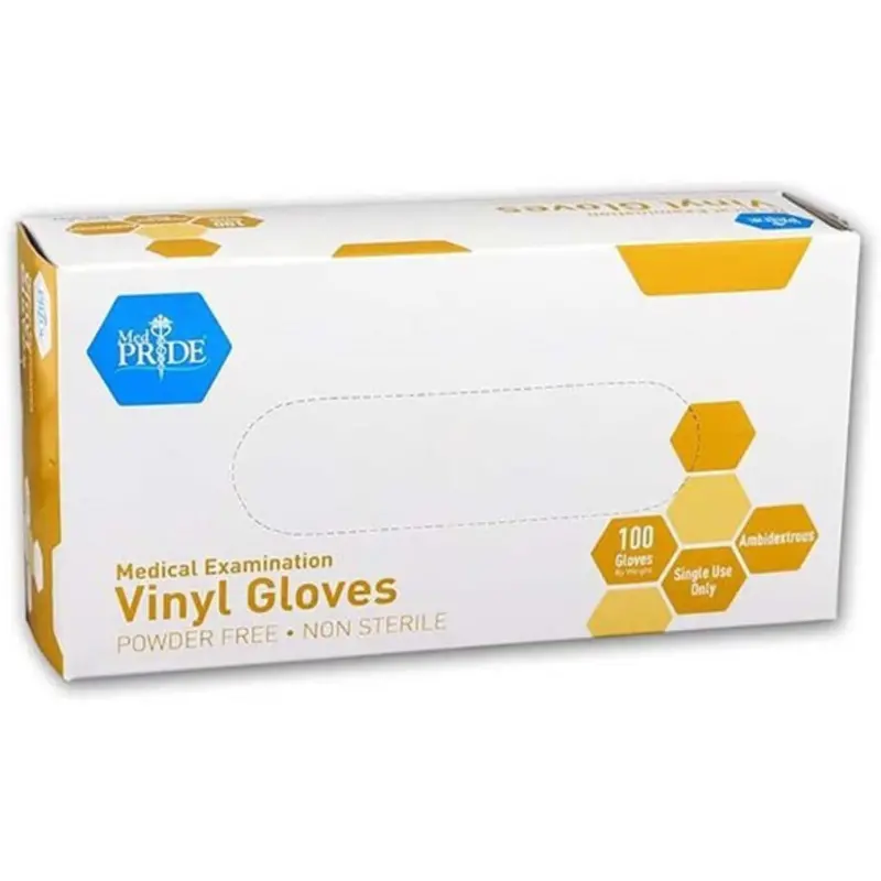 100-Count Medpride Powder-Free Medical Vinyl Exam Gloves 1