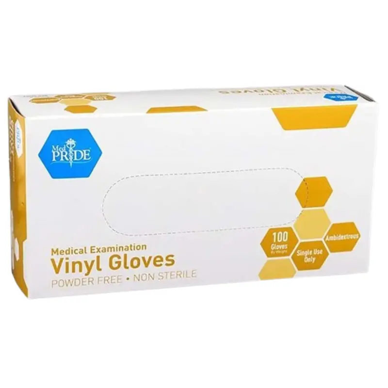 100-Count Medpride Powder-Free Medical Vinyl Exam Gloves 1