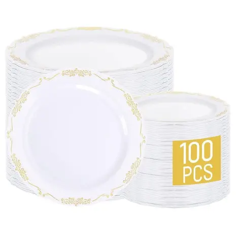 100 Dinner & Dessert Disposable Plates 1