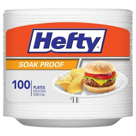 100 Hefty Everyday Soak Proof Disposable Foam Plates 1