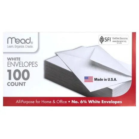 100 Mead #6 Envelopes 1