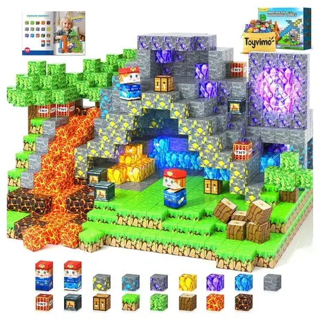 100-Piece Magnetic Building Blocks 1