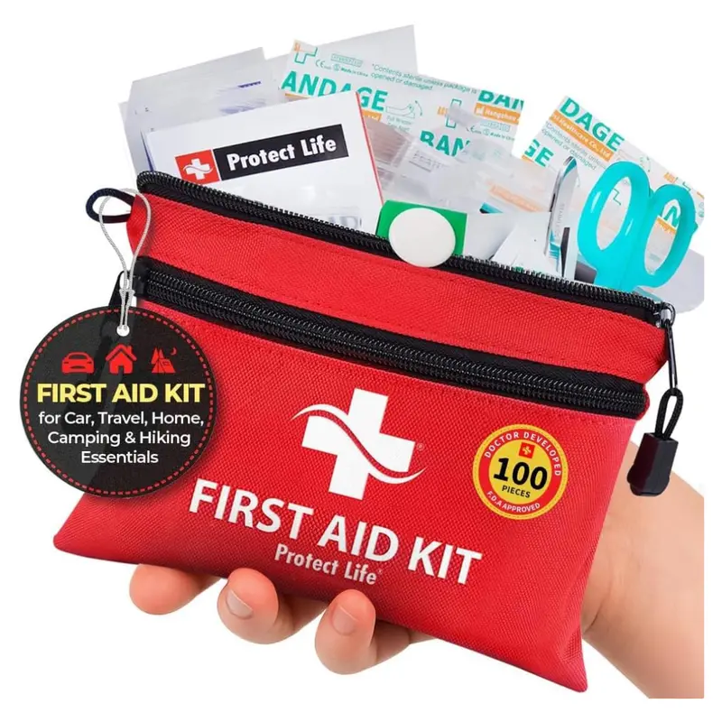 100-Piece Protect Life First Aid Travel/Survival Medical Kit 1